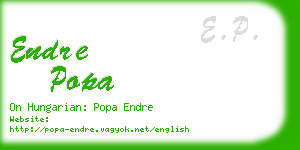 endre popa business card